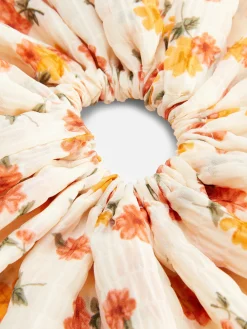 Elástico Cabelo Jumbo Padrão Floral