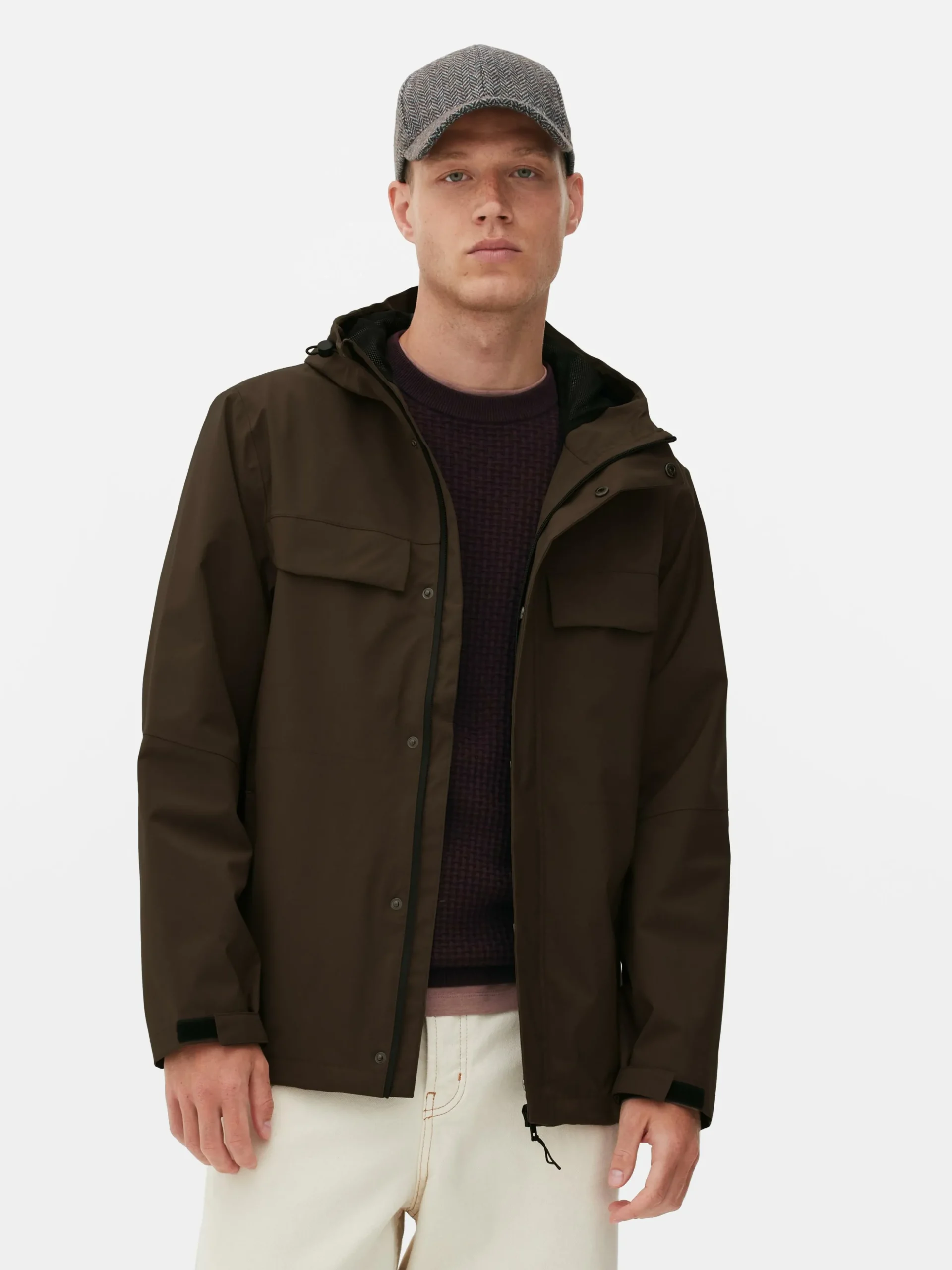 Gabardine Capuz Fecho Correr Integral