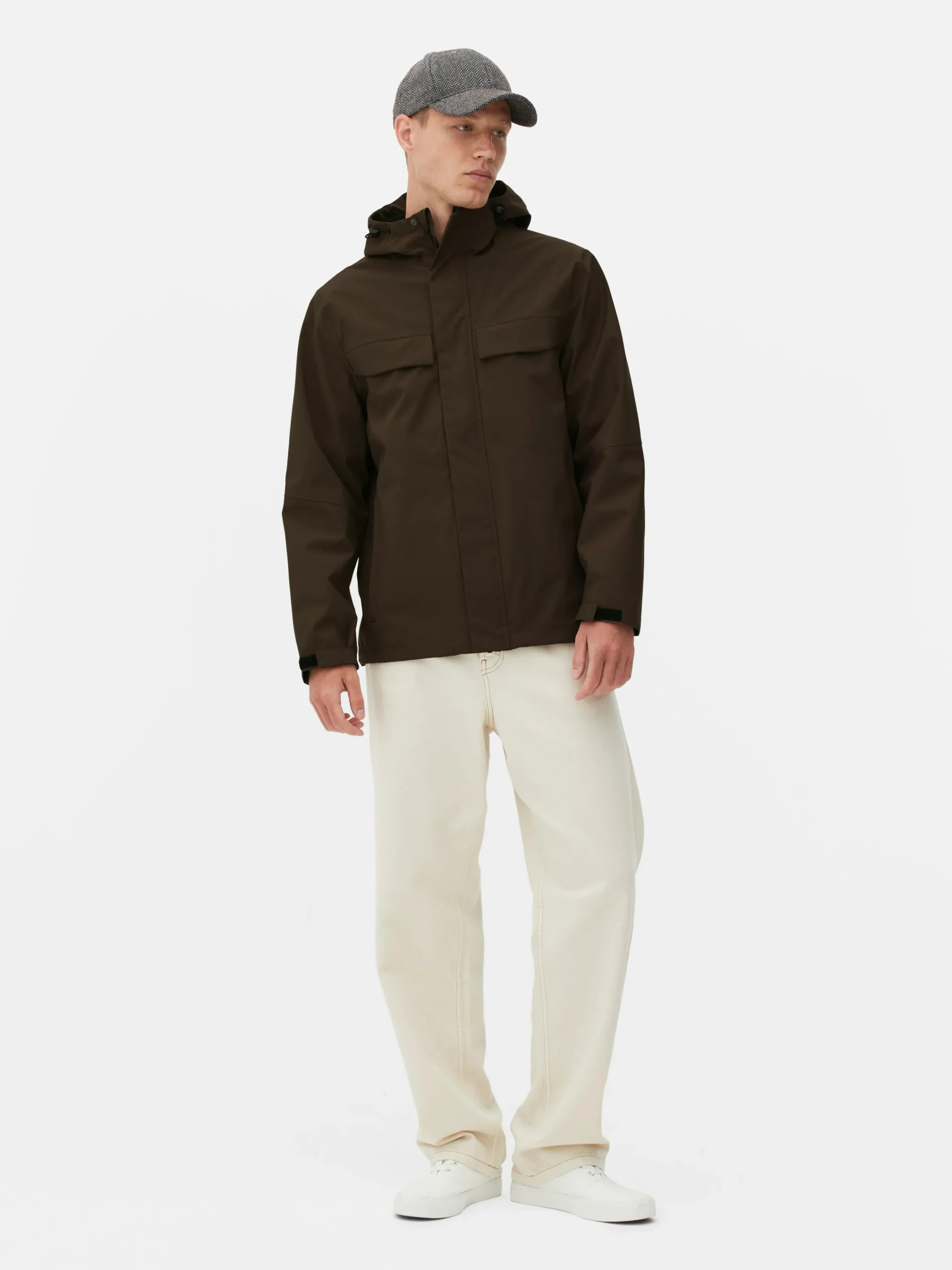 Gabardine Capuz Fecho Correr Integral