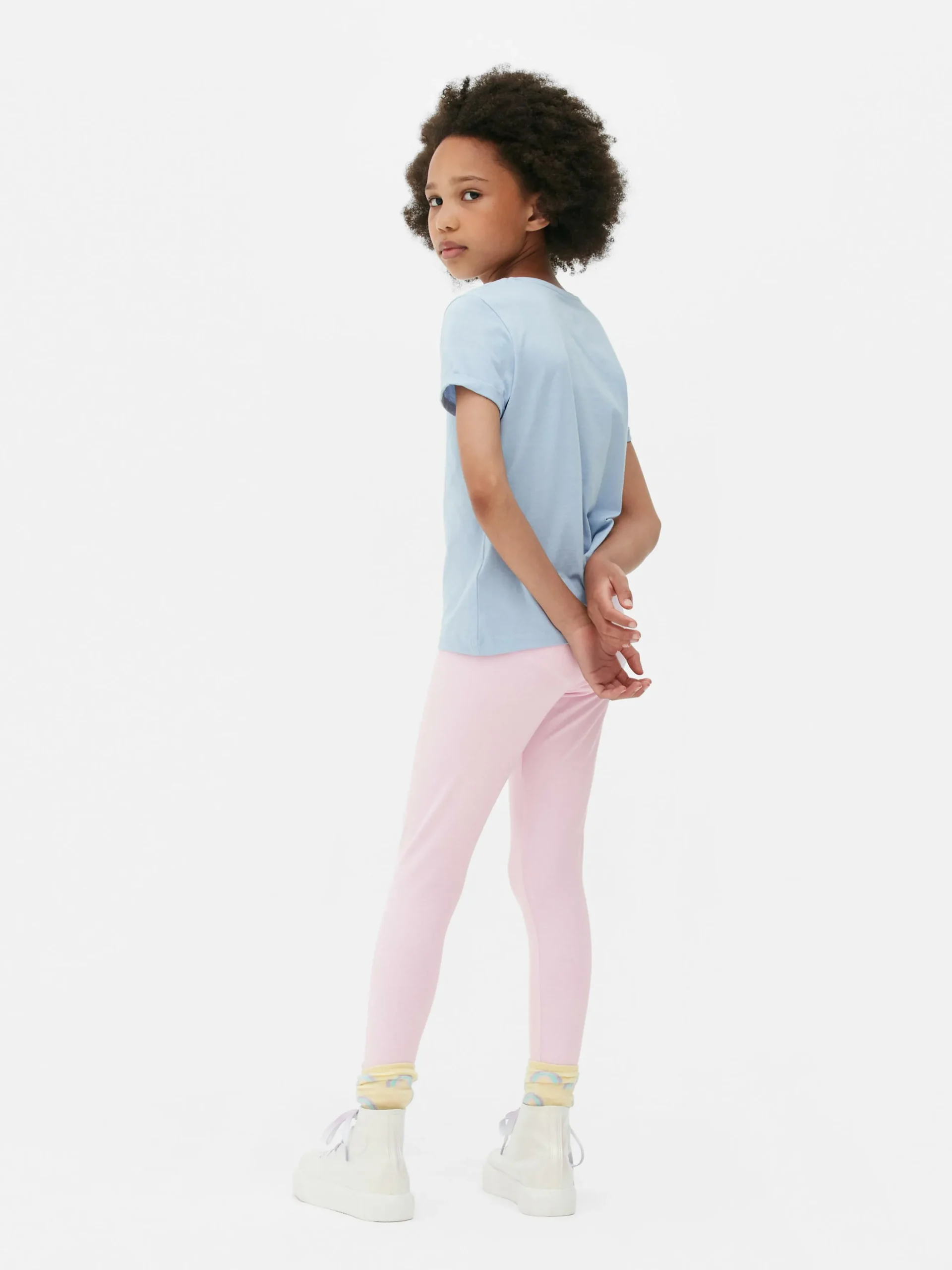 Leggings Elásticas Bloco Cor