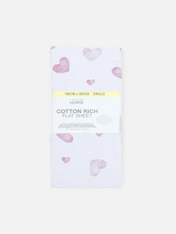Lençol Cima Solteiro Corações
