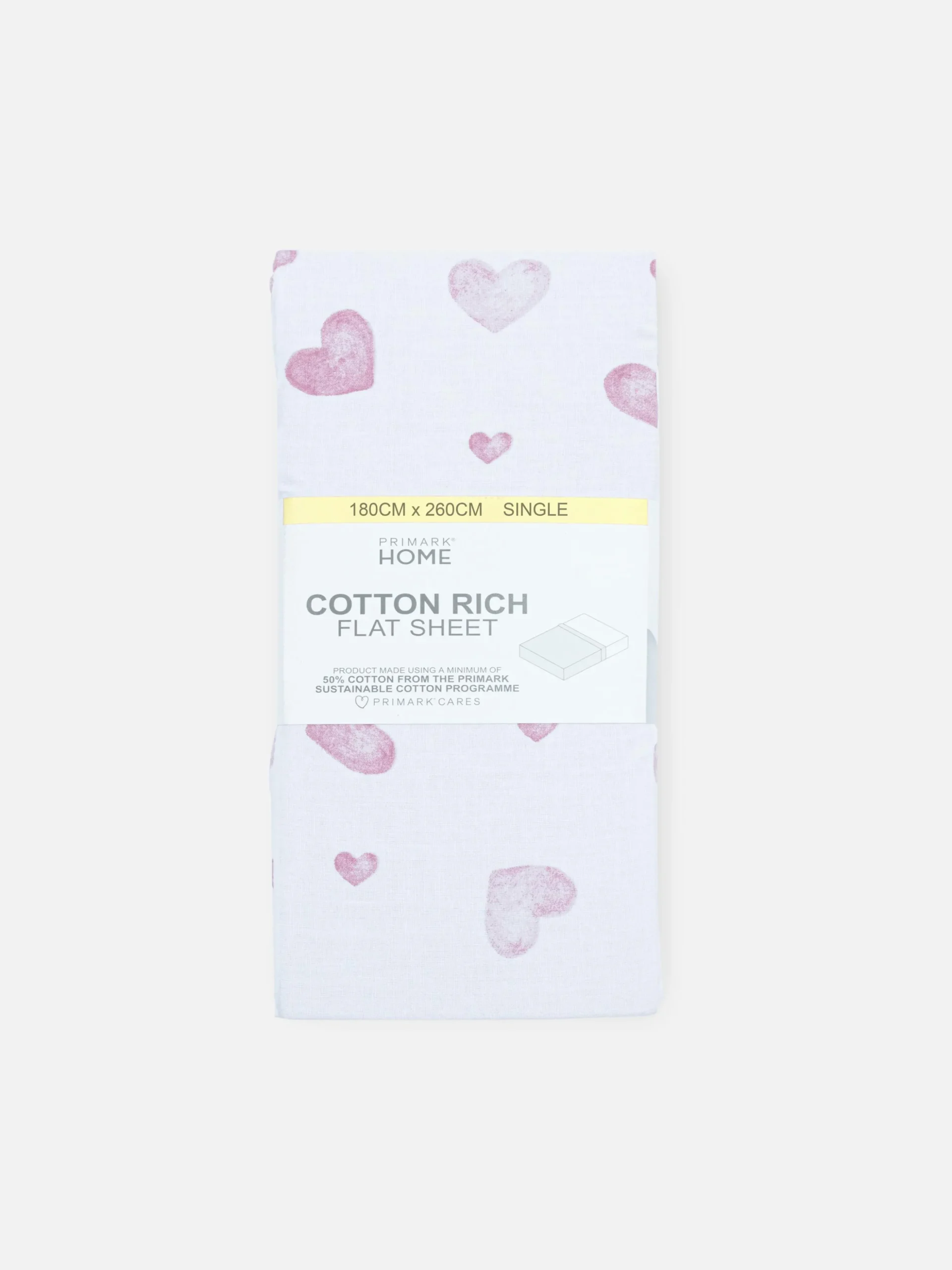 Lençol Cima Solteiro Corações