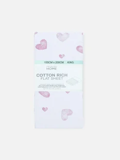 Lençol Cima Tamanho King Corações