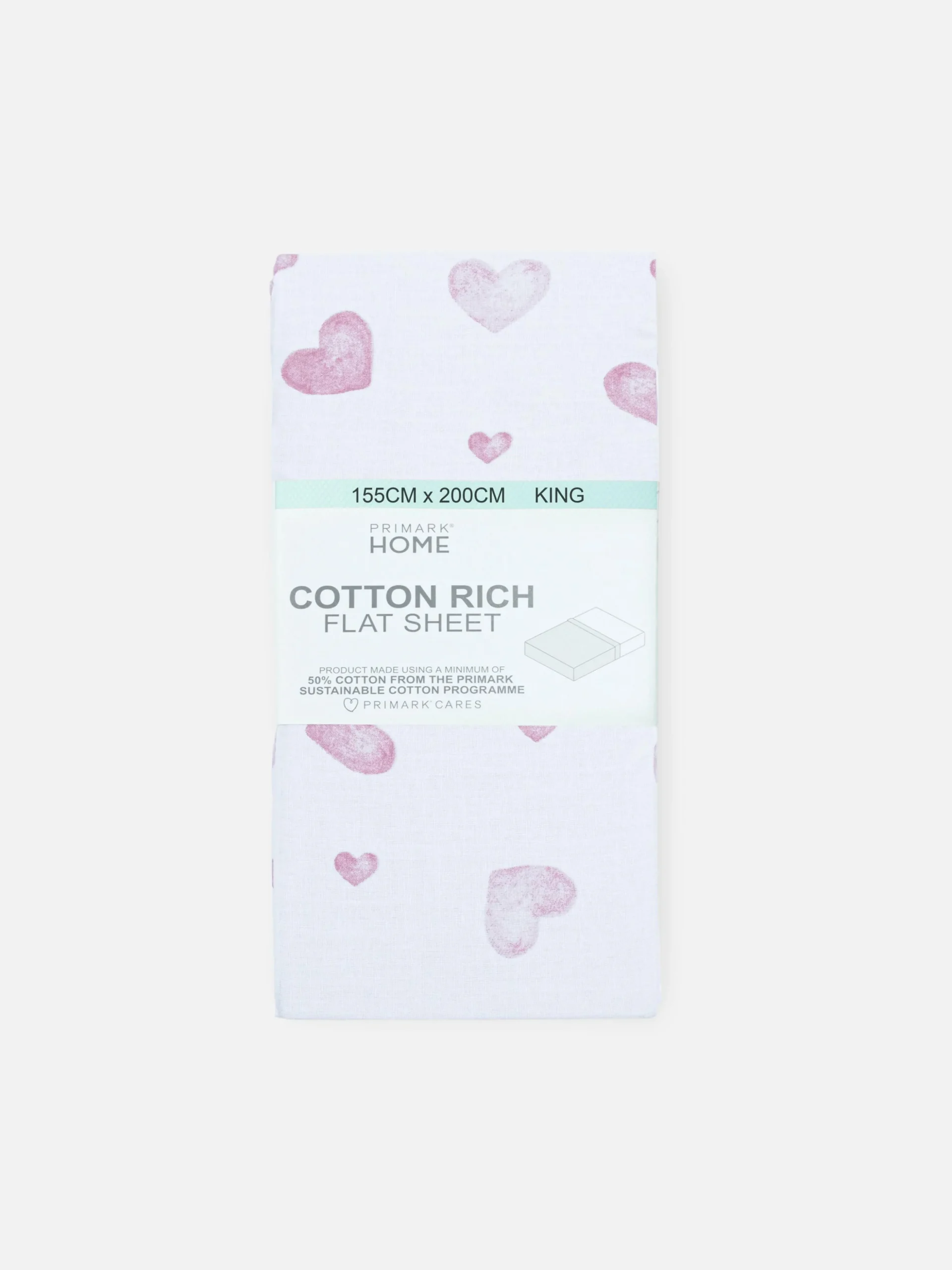 Lençol Cima Tamanho King Corações