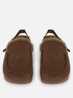 Loafers Fecho Atrás Imitação Camurça Rita Ora