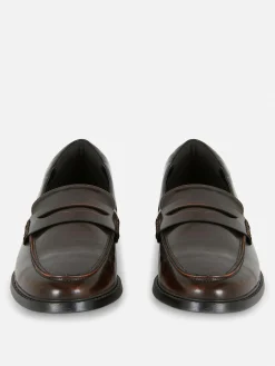 Loafers Ranhura Imitação Pele