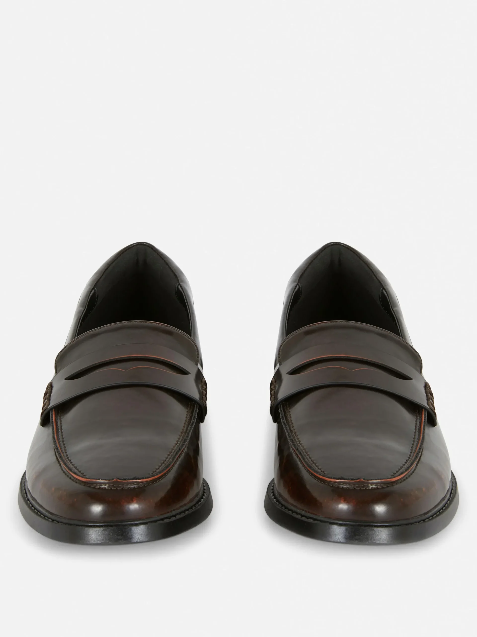 Loafers Ranhura Imitação Pele