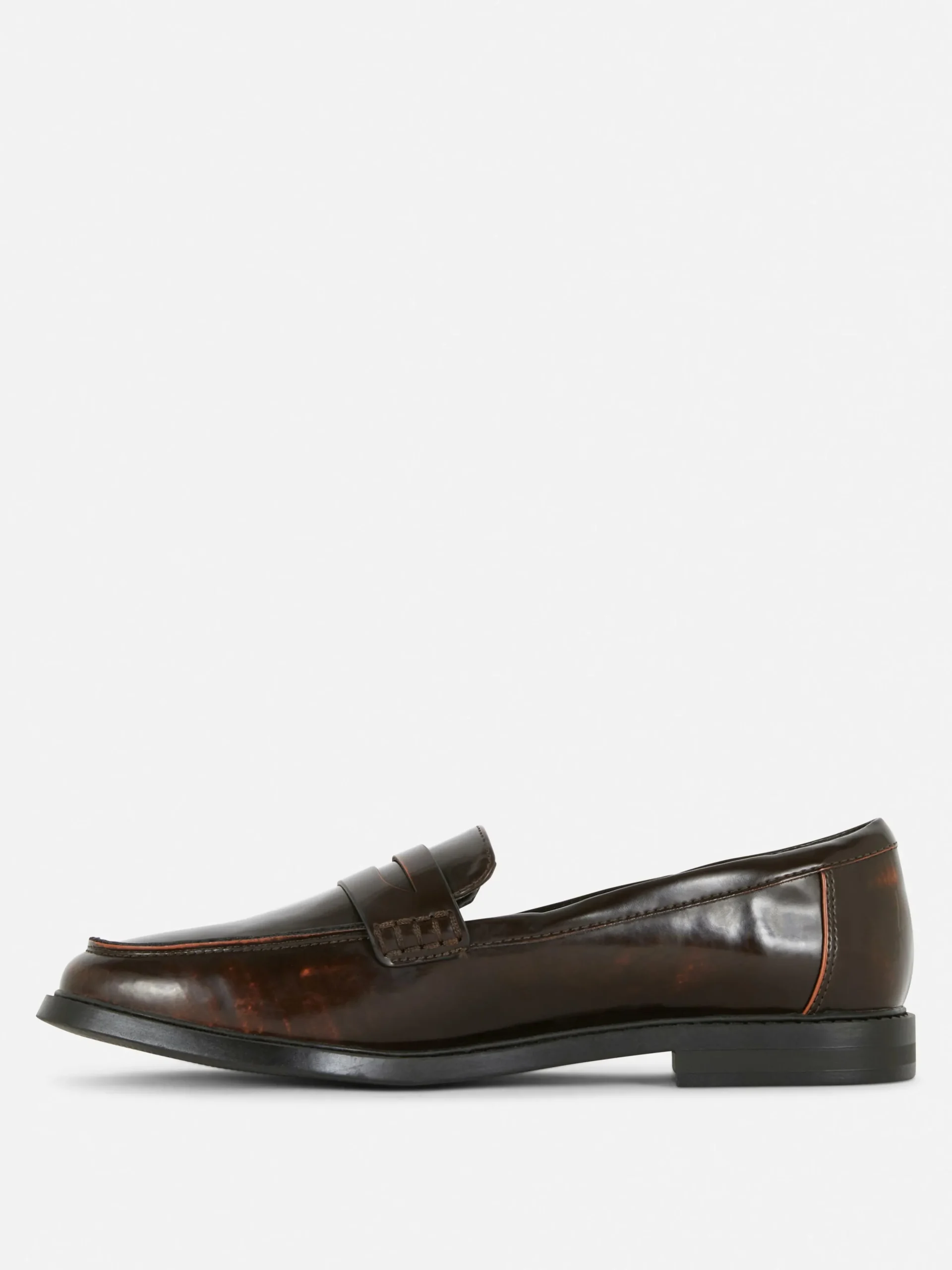 Loafers Ranhura Imitação Pele