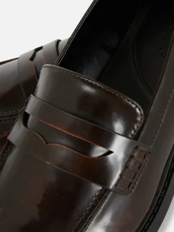 Loafers Ranhura Imitação Pele