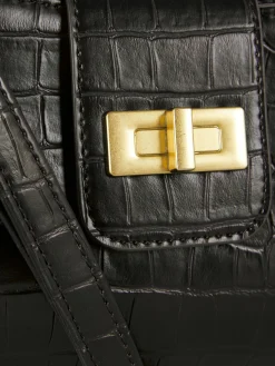 Mala Ombro Efeito Crocodilo