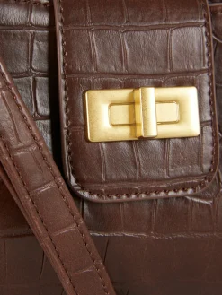 Mala Ombro Efeito Crocodilo