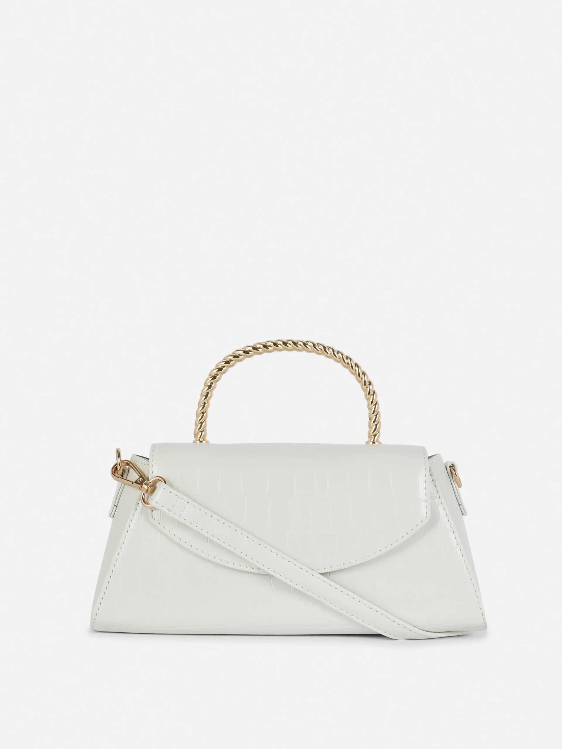 Mala Tiracolo Pega Metal Imitação Crocodilo