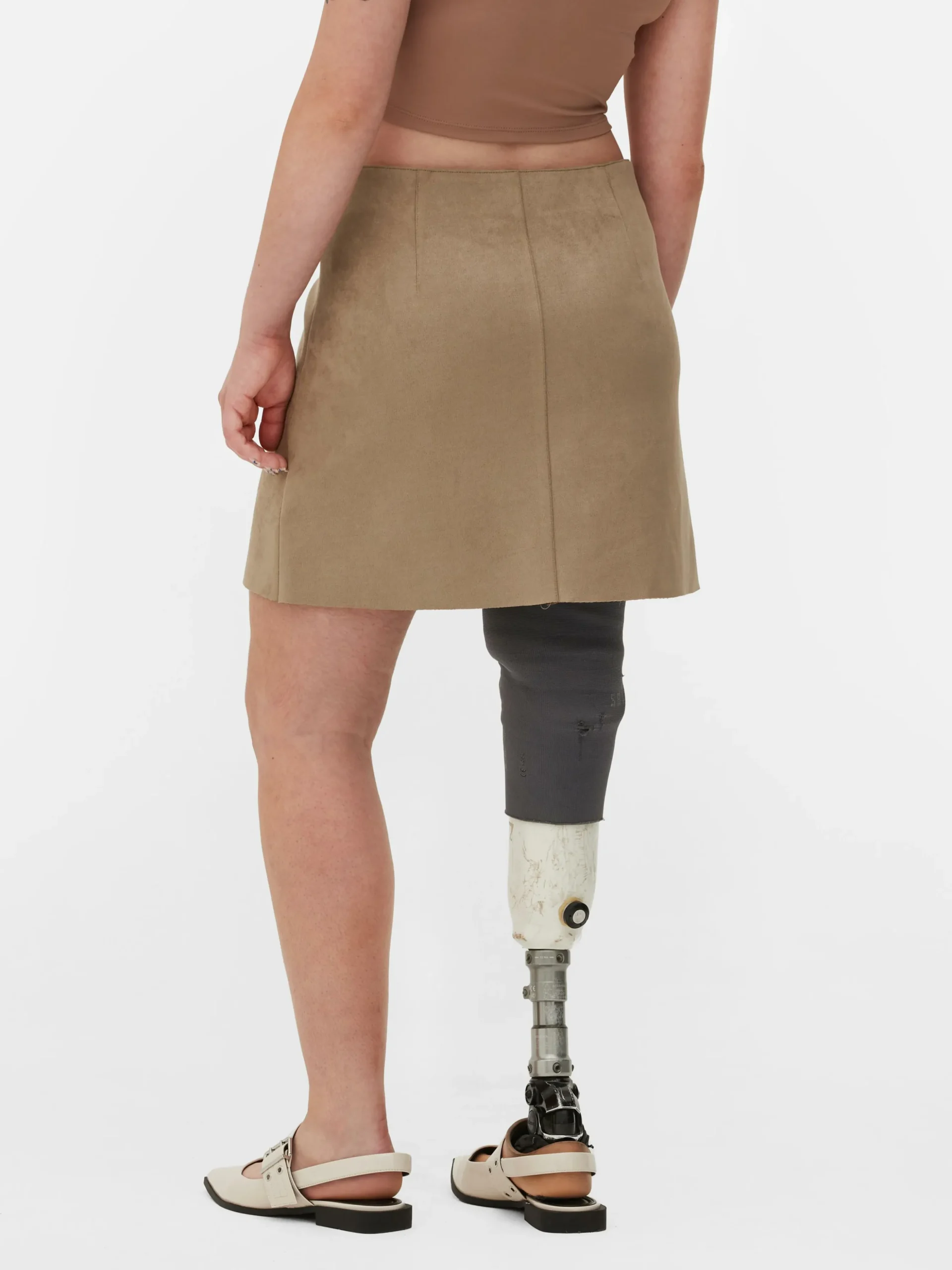 Minissaia Imitação Camurça