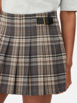 Minissaia Plissada Com Cinto