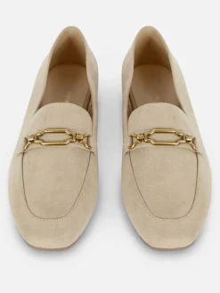 Mocassins Detalhe Corrente Ajuste Largo