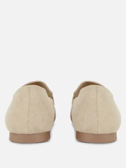 Mocassins Detalhe Corrente Ajuste Largo