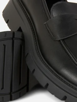 Mocassins Sola Grossa Imitação Pele