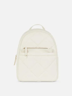 Mochila Acolchoada Imitação Pele