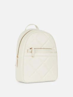 Mochila Acolchoada Imitação Pele