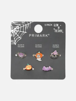 Pack 5 Anéis Luminescentes Halloween