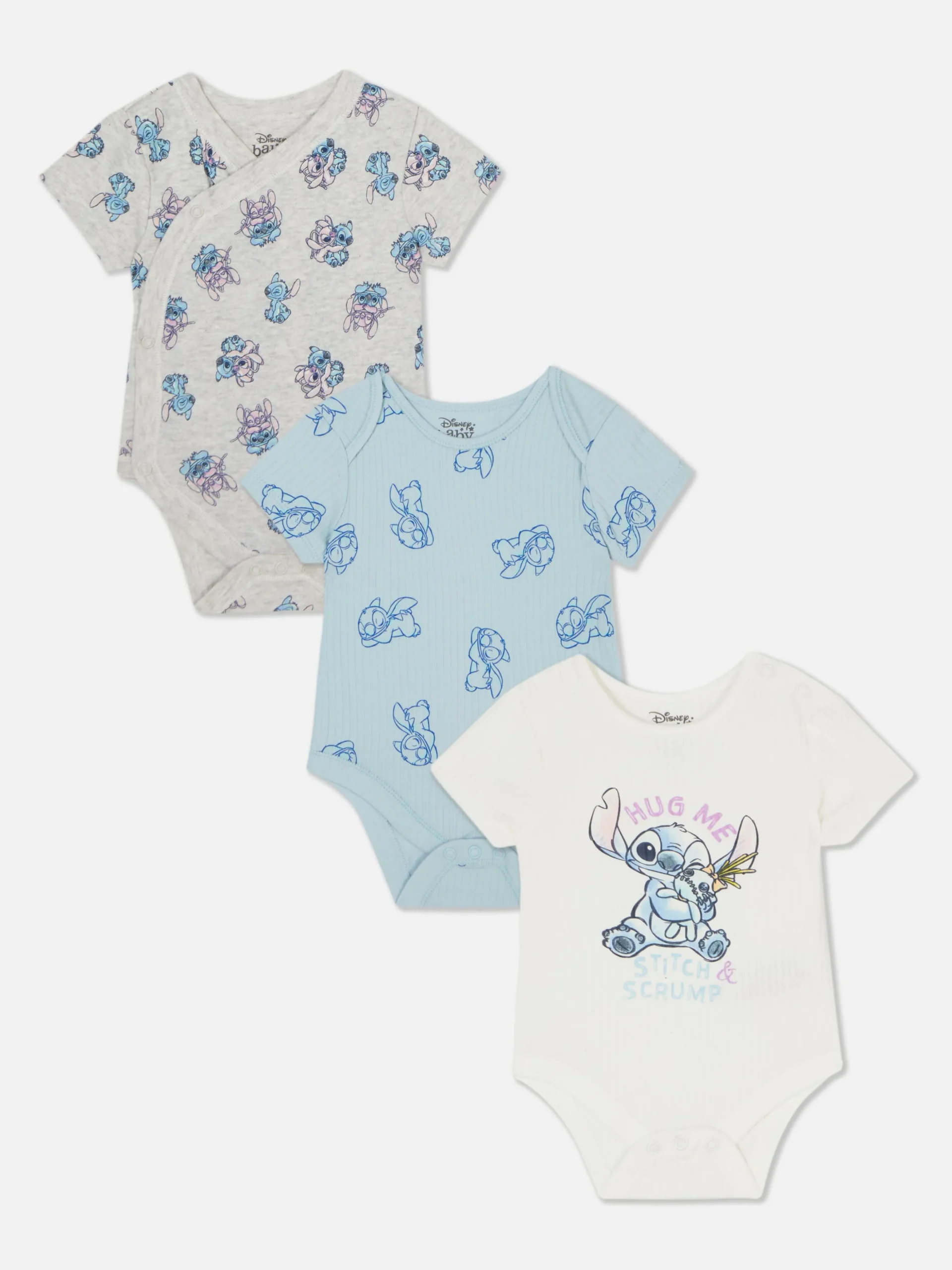 Pack 3 Babygrows Disney Lilo & Stitch