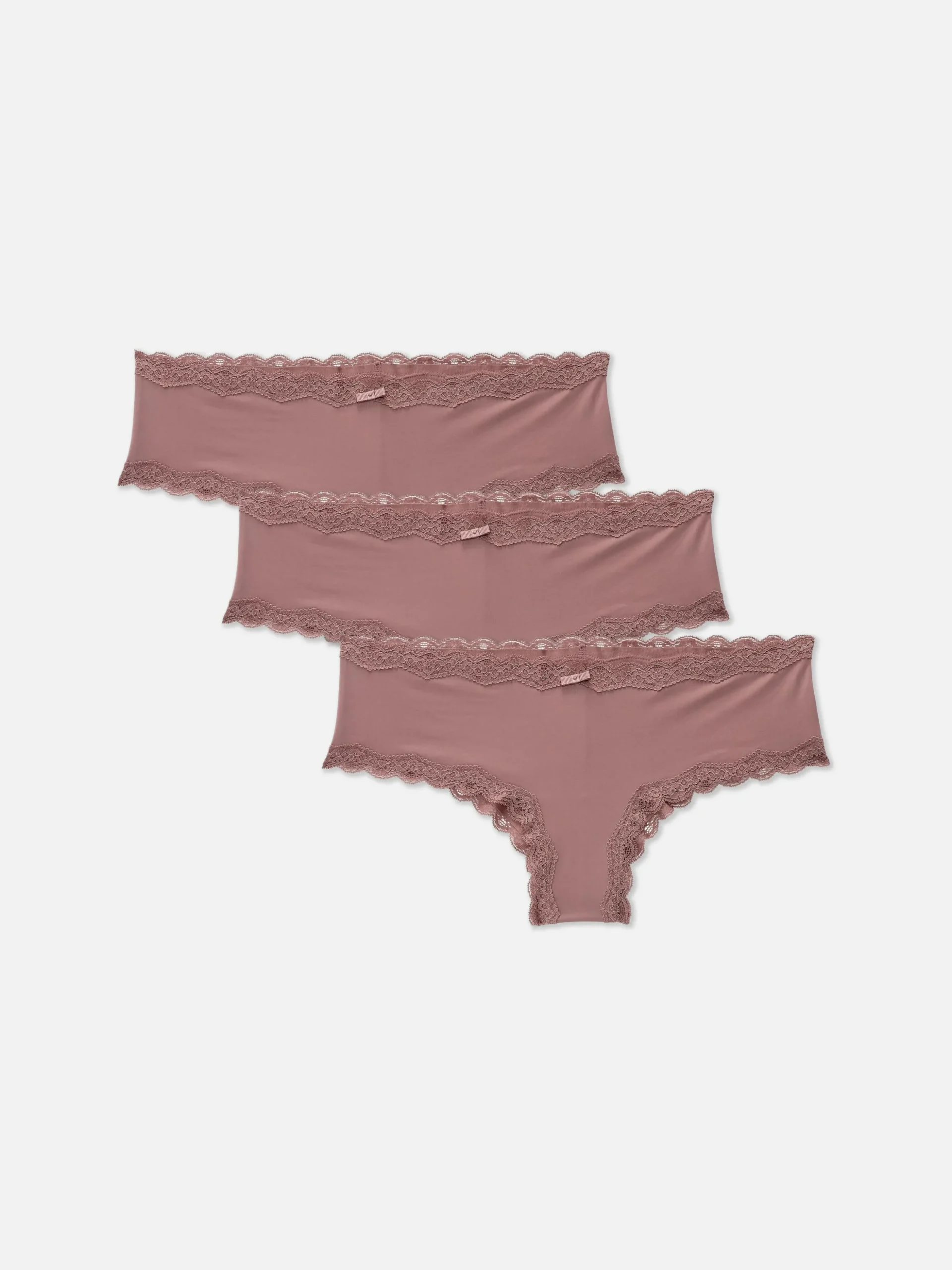 Pack 3 Cuecas Hipster Rebordo Renda