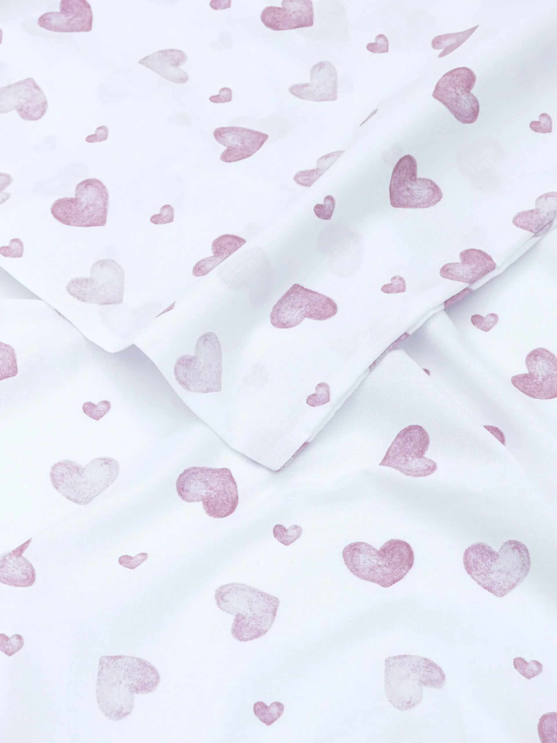 Pack 2 Fronhas Ricas Algodão Corações