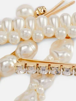 Pack 5 Ganchos Cabelo Imitação Pérolas