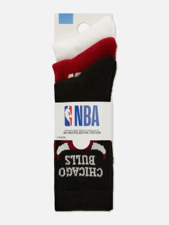 Pack 3 Meias Cano Médio NBA Chicago Bulls
