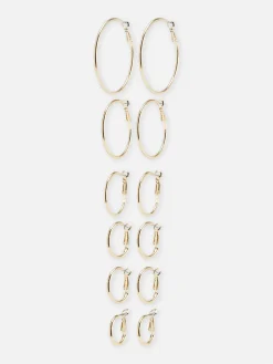 Pack 6 Pares Argolas Tamanhos Sortidos