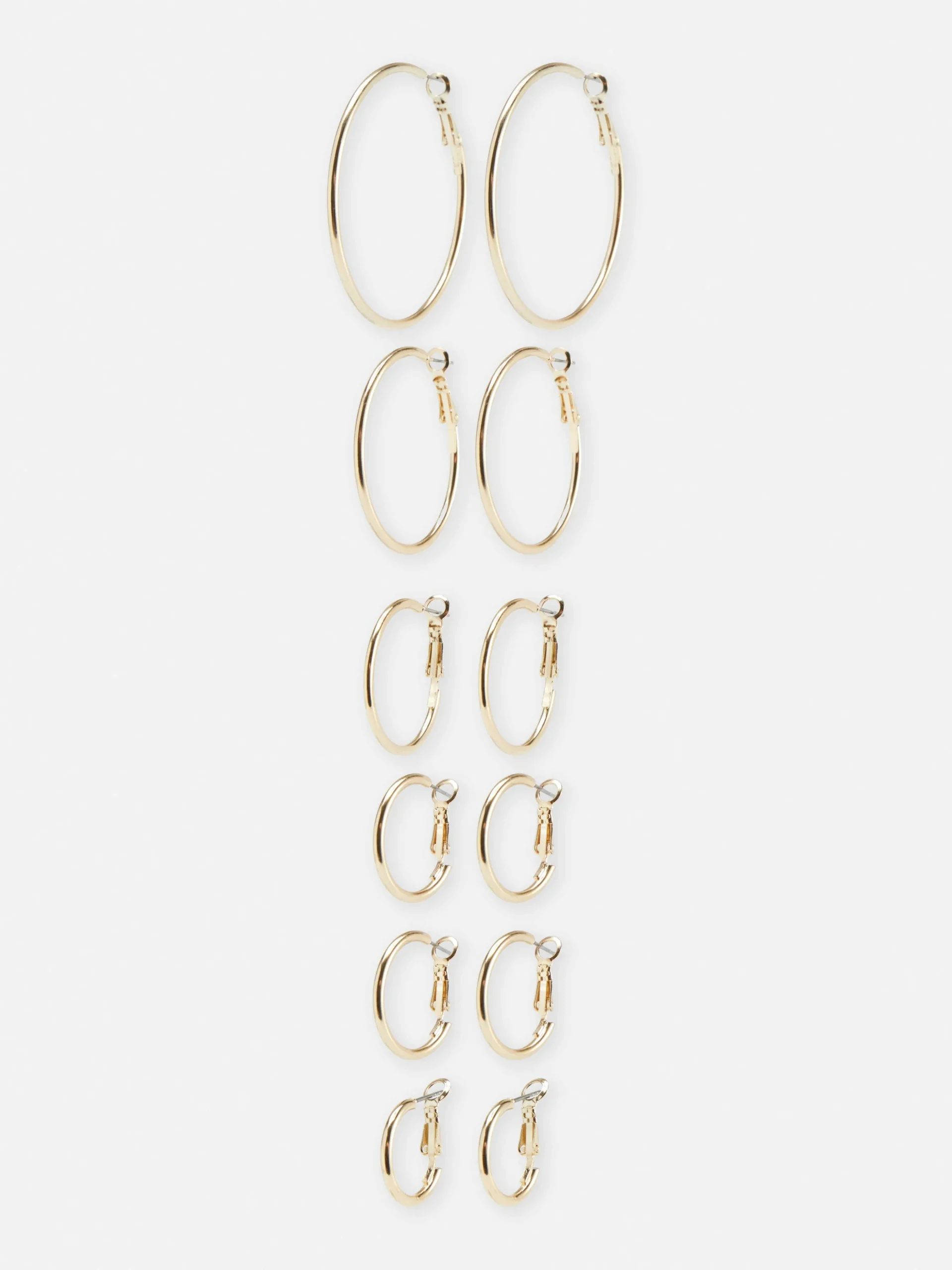 Pack 6 Pares Argolas Tamanhos Sortidos