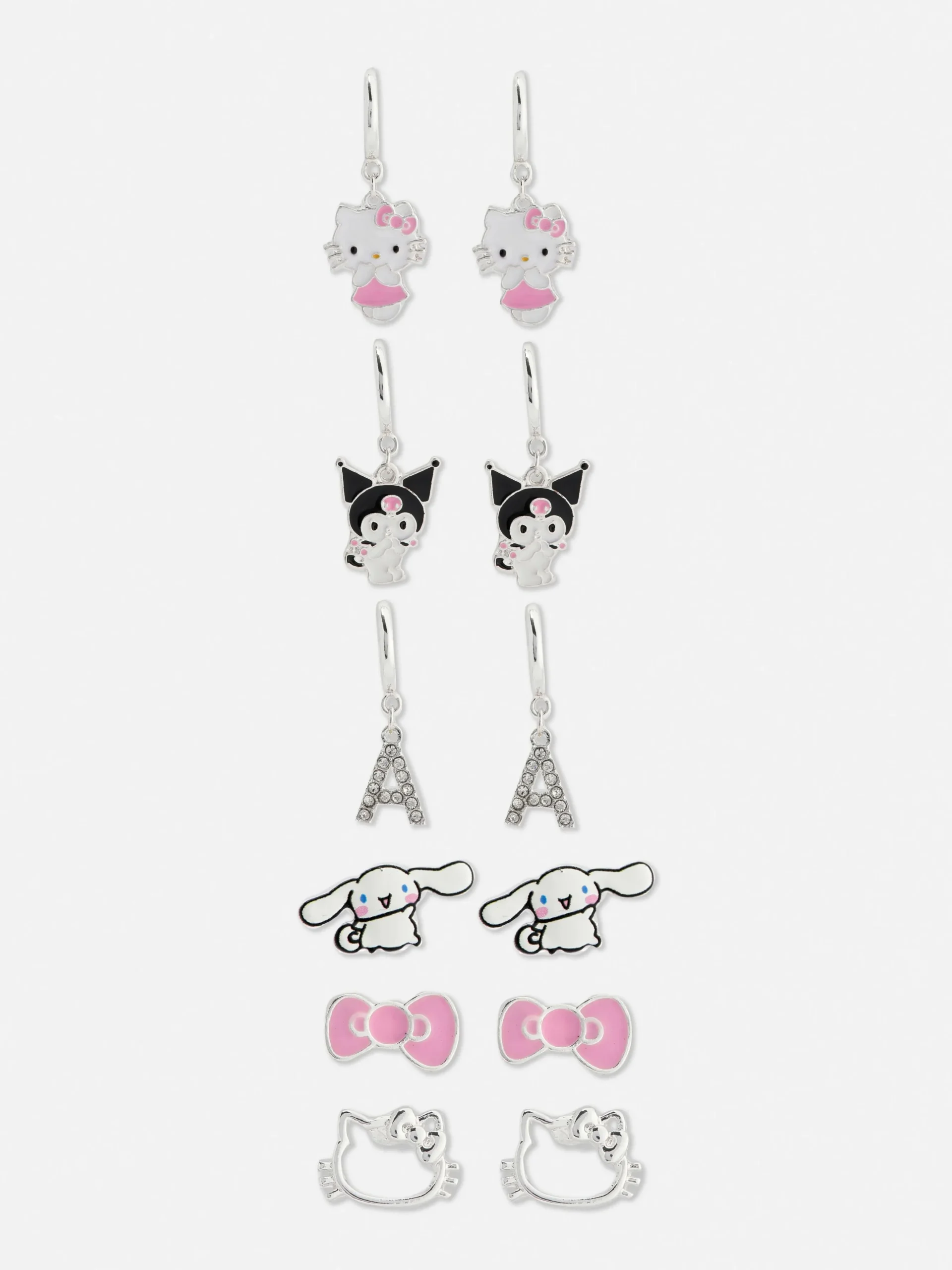 Pack 6 Pares Brincos Hello Kitty