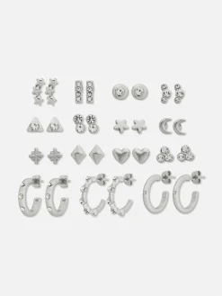 Pack 15 Pares Brincos Pequenos/argolas Sortidos