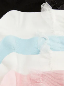 Pack 5 Pares Meias Acabamento Folhos