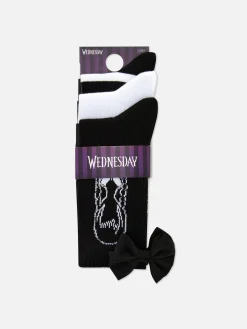 Pack 3 Pares Meias Cano Médio Wednesday Addams