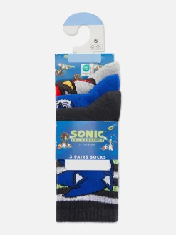 Pack 3 Pares Meias Sonic The Hedgehog
