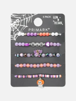 Pack 5 Pulseiras Contas Halloween