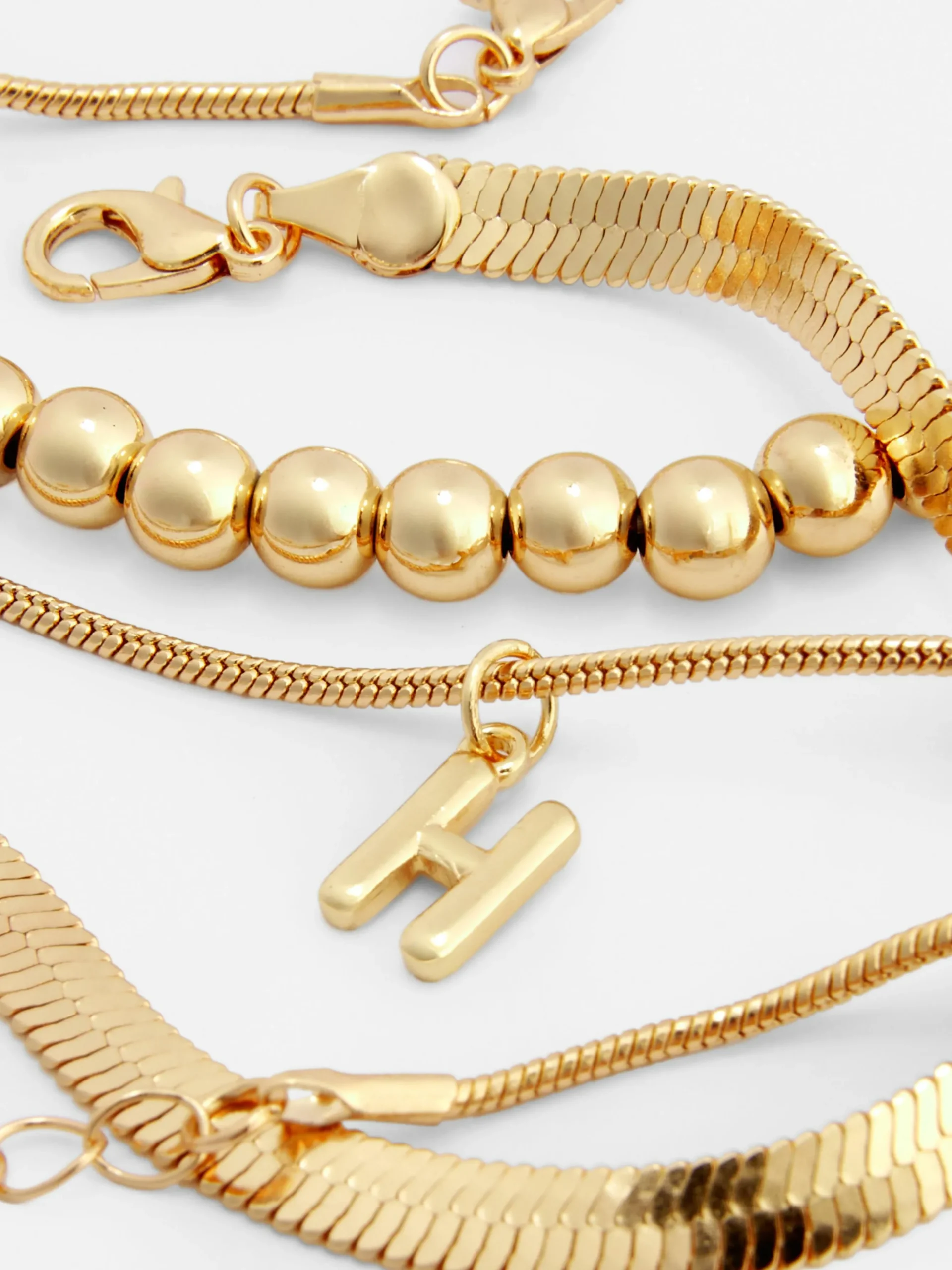 Pack 3 Pulseiras Pé Infinitas Iniciais