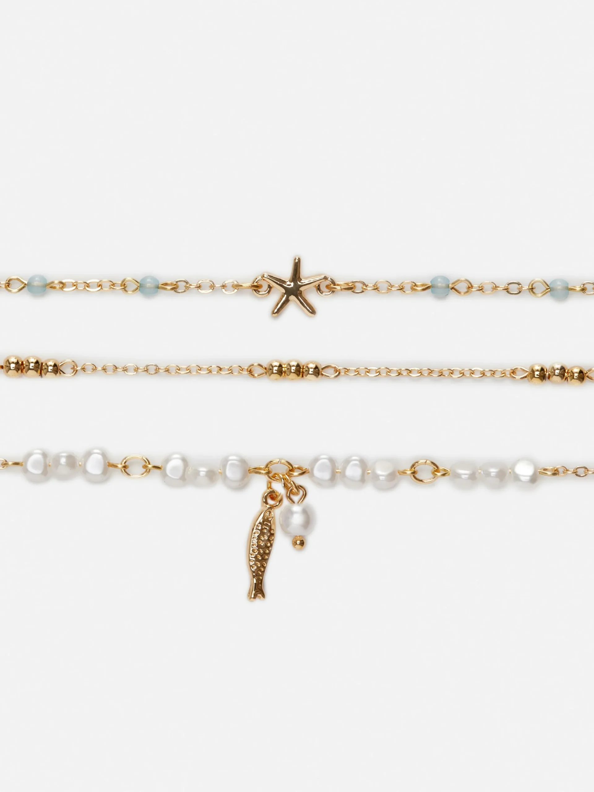 Pack 3 Pulseiras Tornozelo Beira-mar