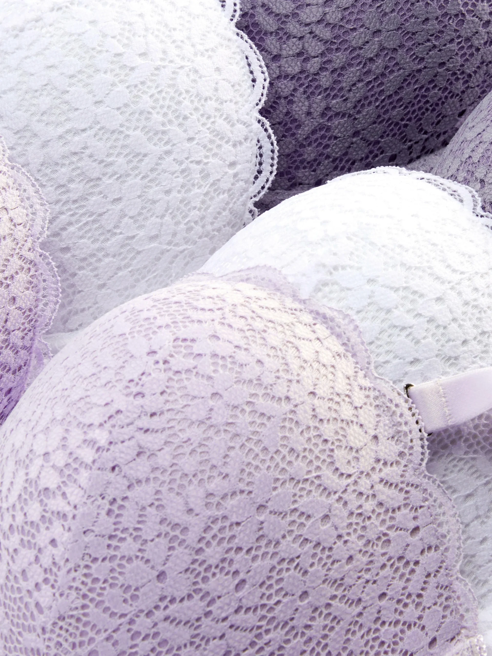 Pack 3 Sutiãs Balconette Renda Floral Copas A–DD