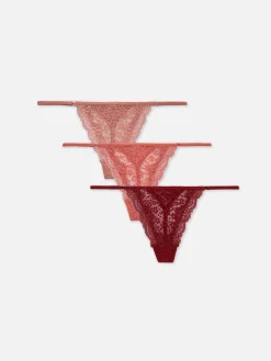 Pack 3 Tangas Fio Dental Renda