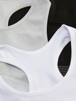 Pack 3 Tops Curtos Desportivos S/ Costuras