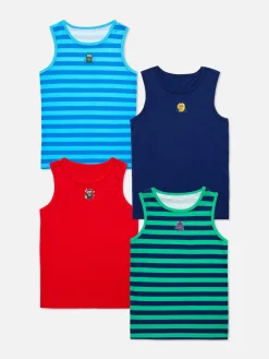 Pack 4 Tops S/ Mangas Gráficos Monstros