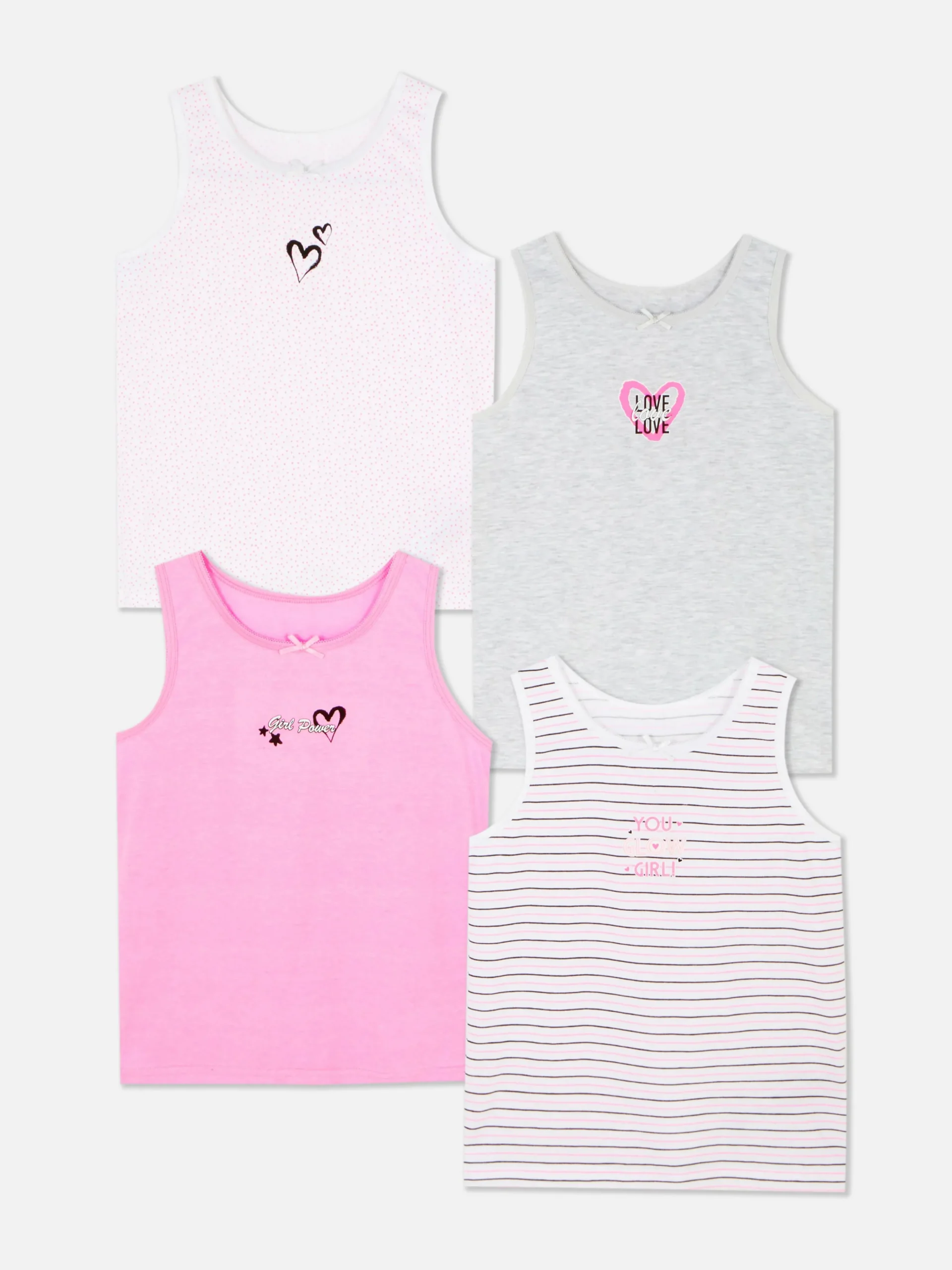 Pack 4 Tops S/ Mangas Gráficos