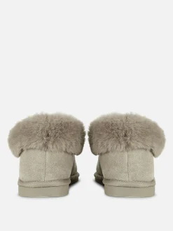 Pantufas Estilo Mocassim Forro Imitação Pelo