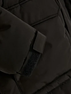 Parka Acolchoada Com Capuz