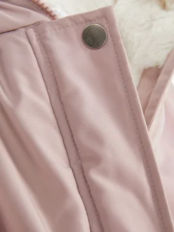 Parka Capuz Imitação Pelo