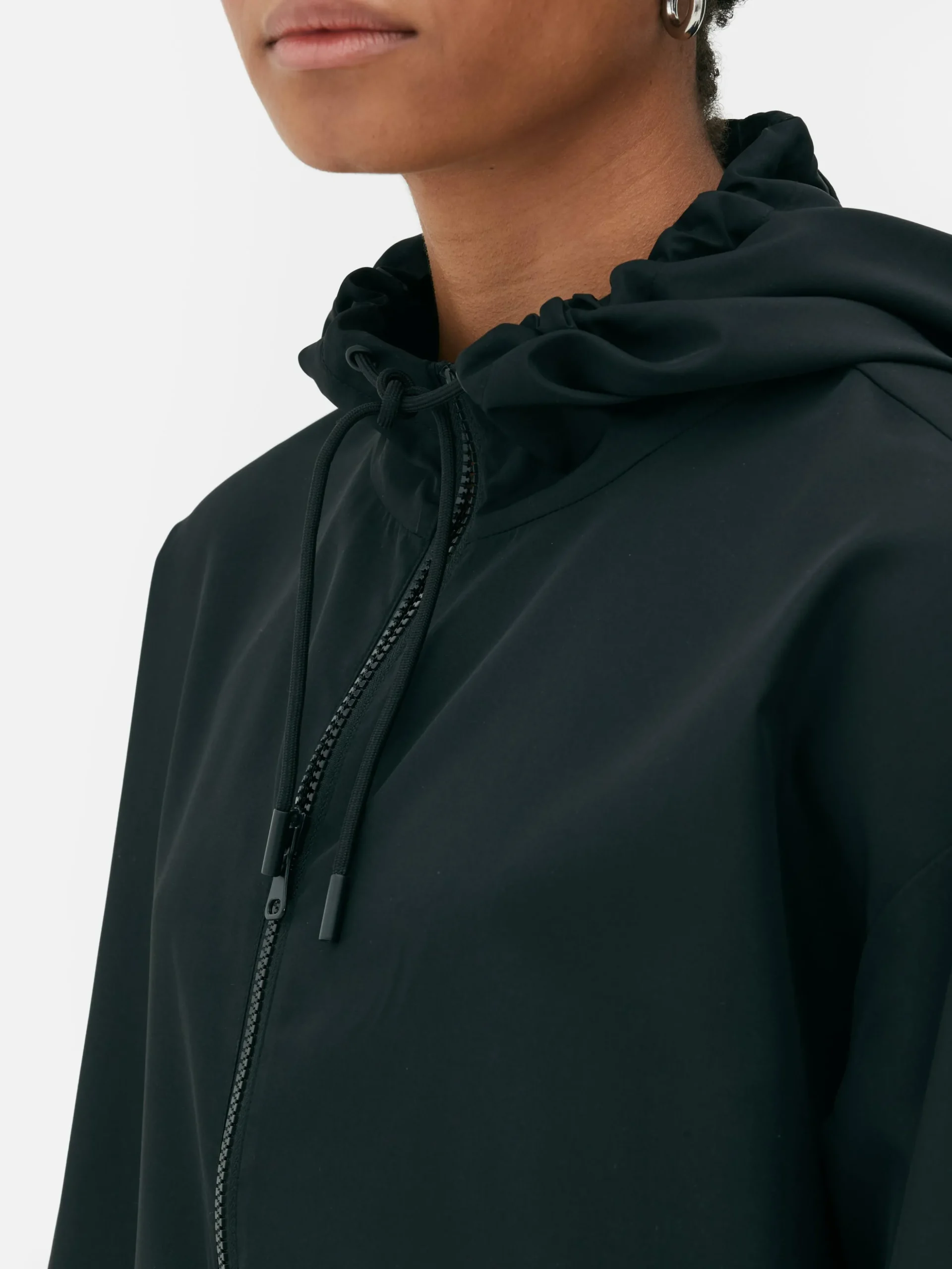 Parka Impermeável Capuz Leve