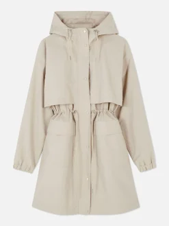 Parka Impermeável Com Cordão