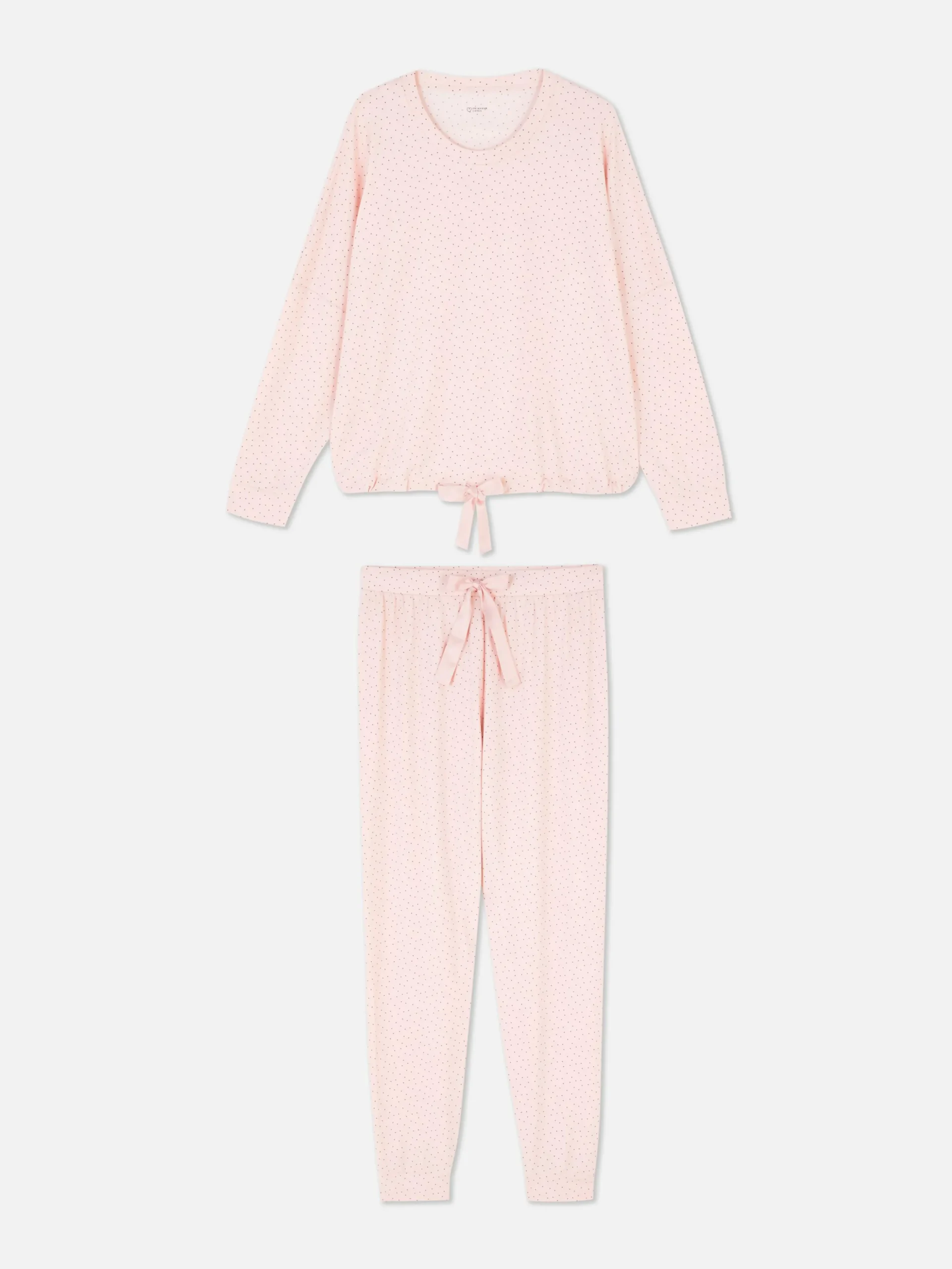 Pijama Manga Comprida Detalhe Laço